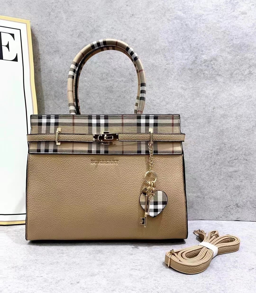 Burberry Top-Handle Bag Haymarket Check