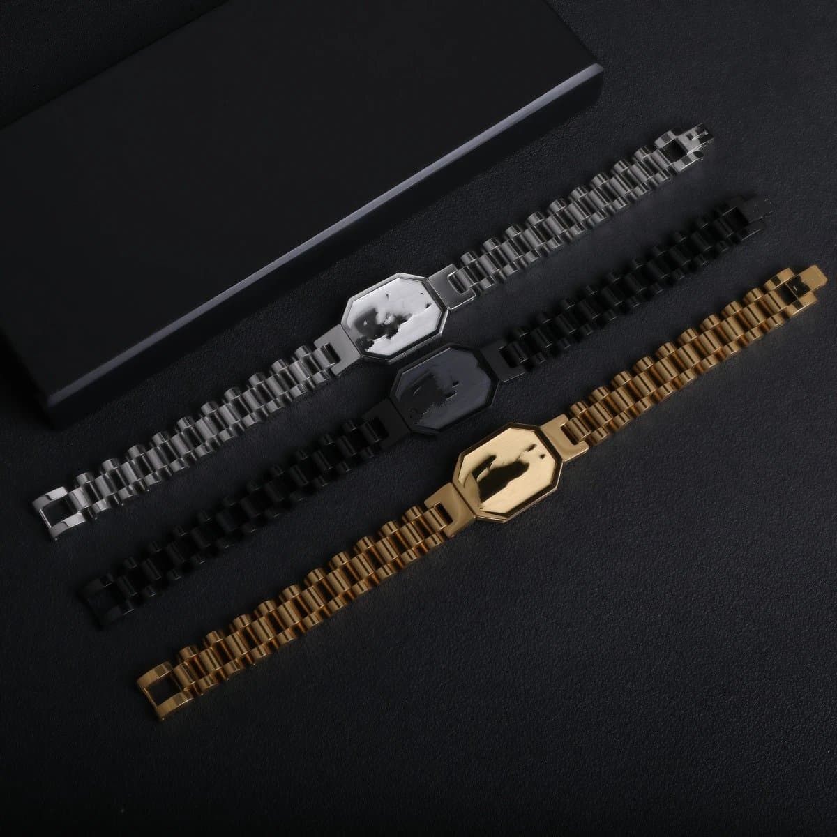 Chrome Hearts Octagon Link Bracelet Three-Tone Collection