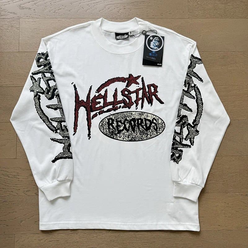 Hellstar Long Sleeve Tee Victory Within Graphic — 570白色