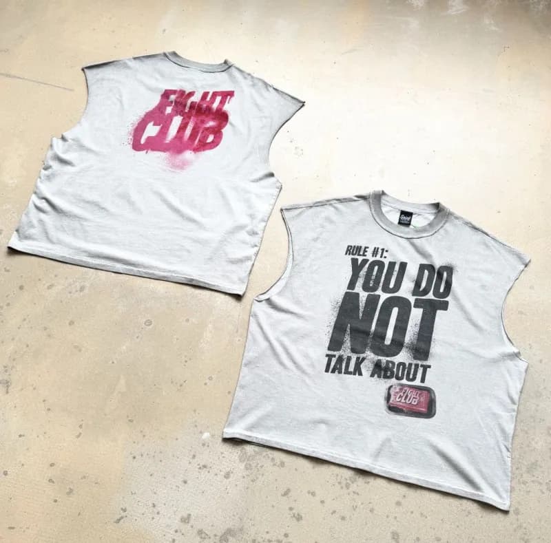 Saint Laurent Sleeveless Tee Fight Club Graphic