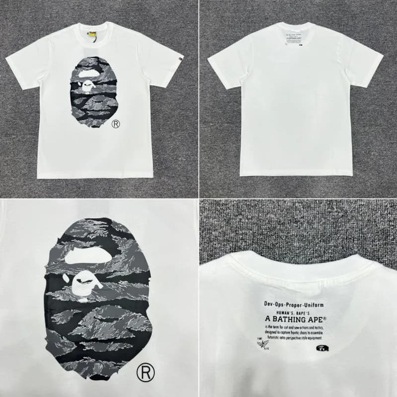 BAPE × Off-White × Supreme Short-Sleeve Tee Multi-Logo Patchwork — 白色7