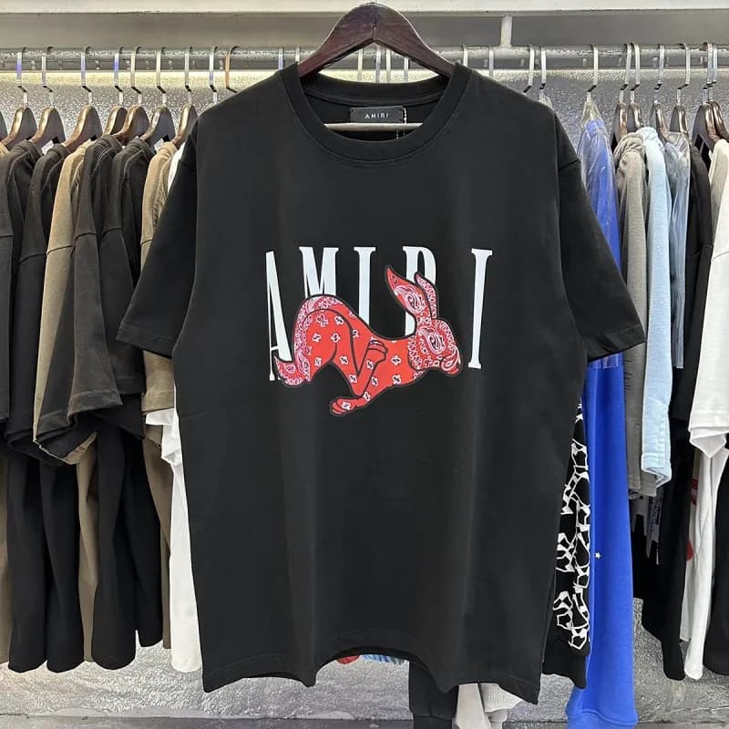 Amiri Graphic Tee Bandana Rabbit