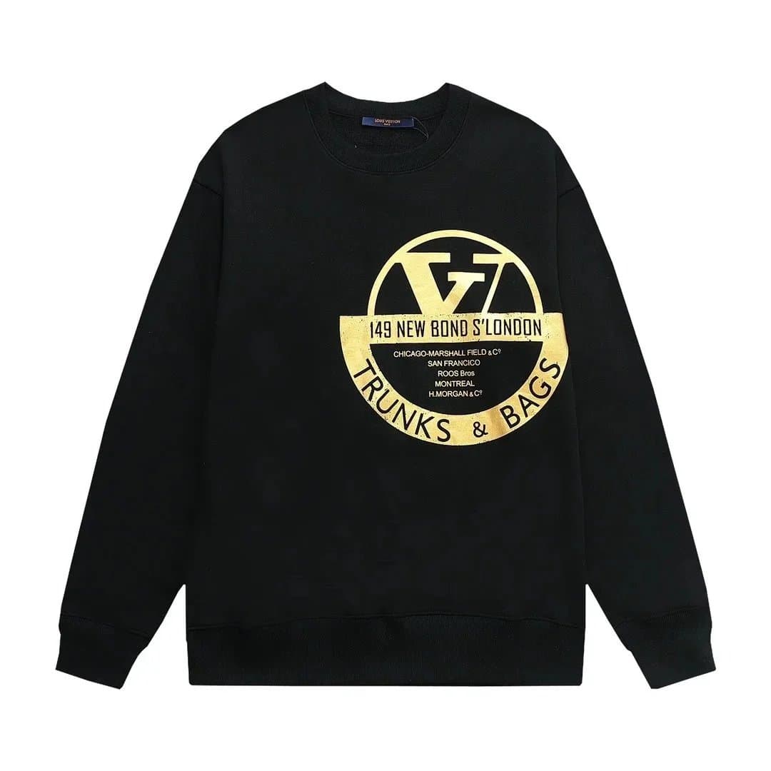 Louis Vuitton LV Monogram Knit Sweater Intarsia Logo — 印花工艺-黑色