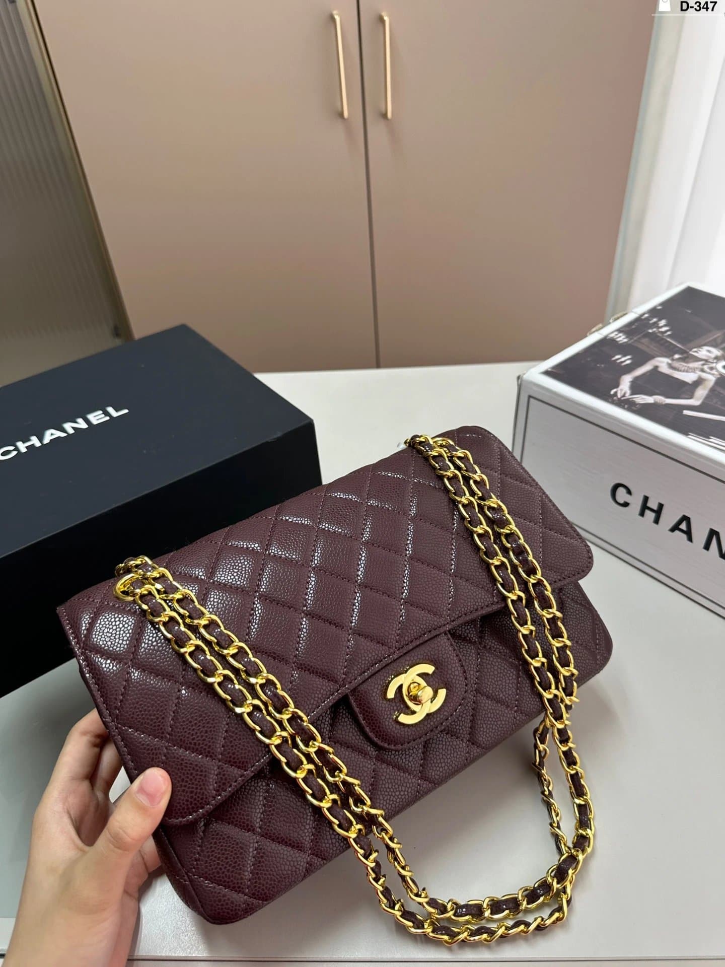 Chanel Classic Flap Bag Quilted Caviar