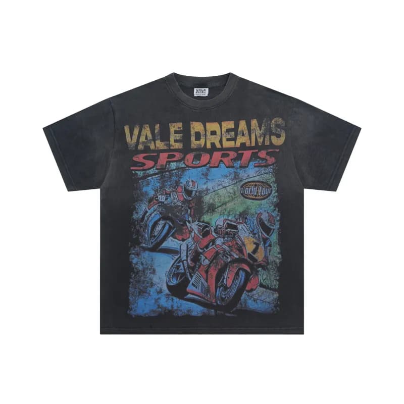 Vale Forever Valley Shorts Distressed Logo Print — V516-黑色