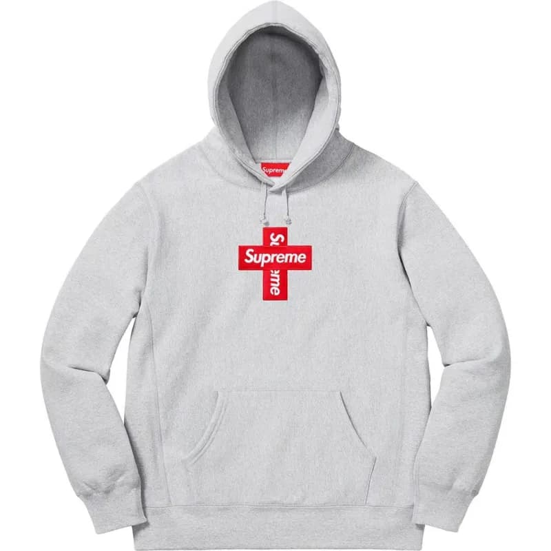 Supreme Crewneck Sweatpants Logo Print — E527 gray