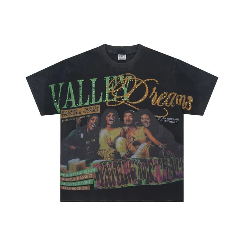 Valentino Valley Dreams Tee Sun and Moon Graphic — V576-黑色