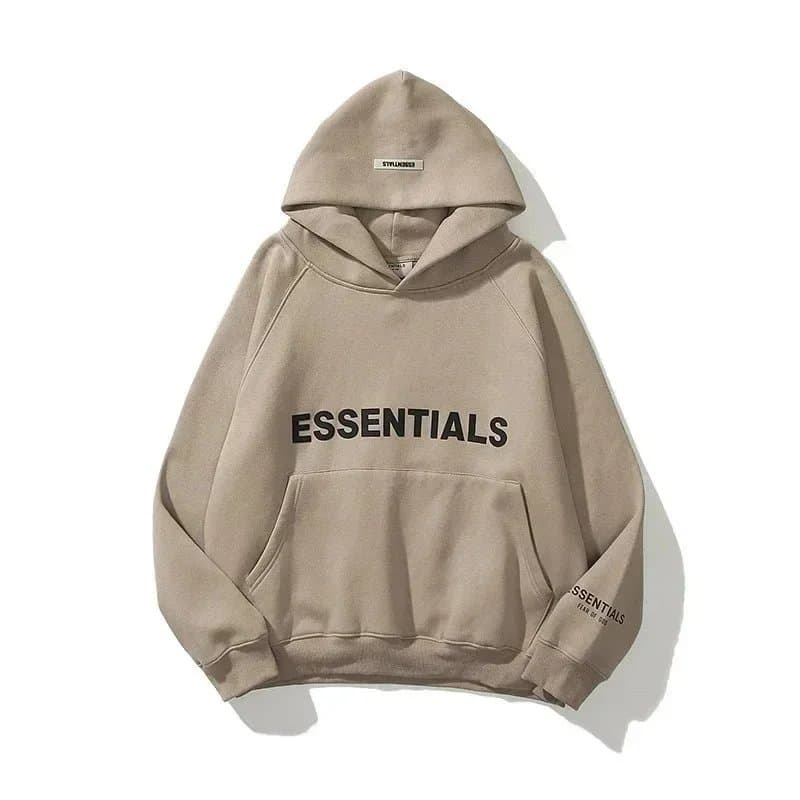 Fear of God Essentials Hooded Sweatshirt Essentials Logo — 58卡其连帽