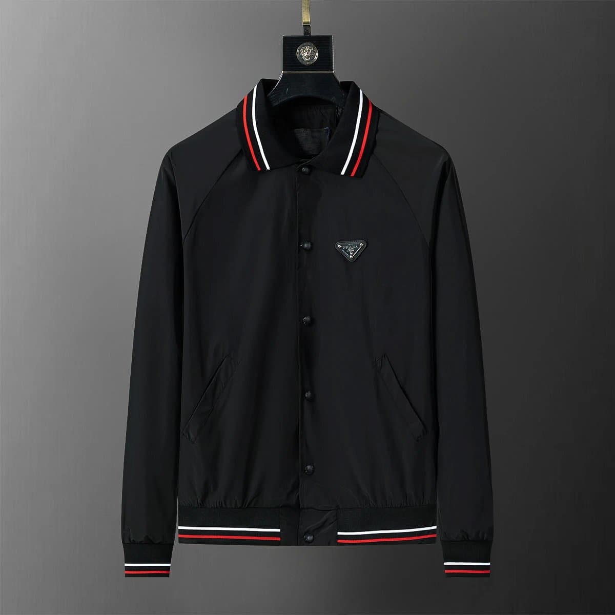 Prada Hooded Windbreaker Triangle Logo — Pra12