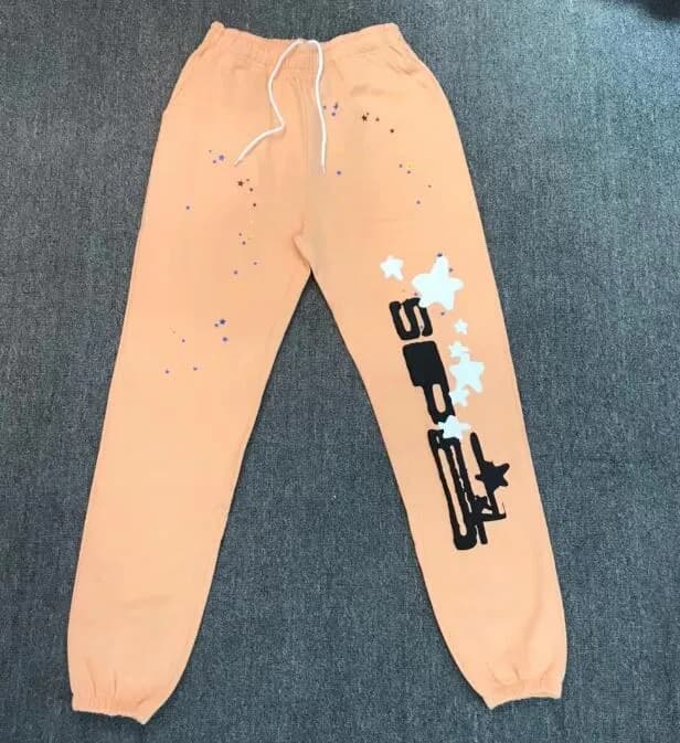 Travis Scott Joggers Pink Logo with Stars — 84