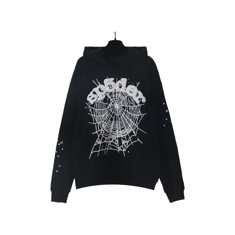 Sp5der Spider Web Hoodie Spider Logo Print
