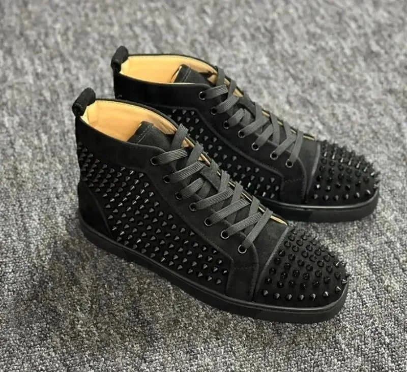 Christian Louboutin Louis Spikes Studded Suede