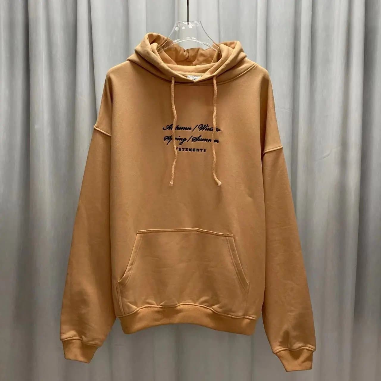 Off-White Zip-Up Hoodie Distressed Logo — V12