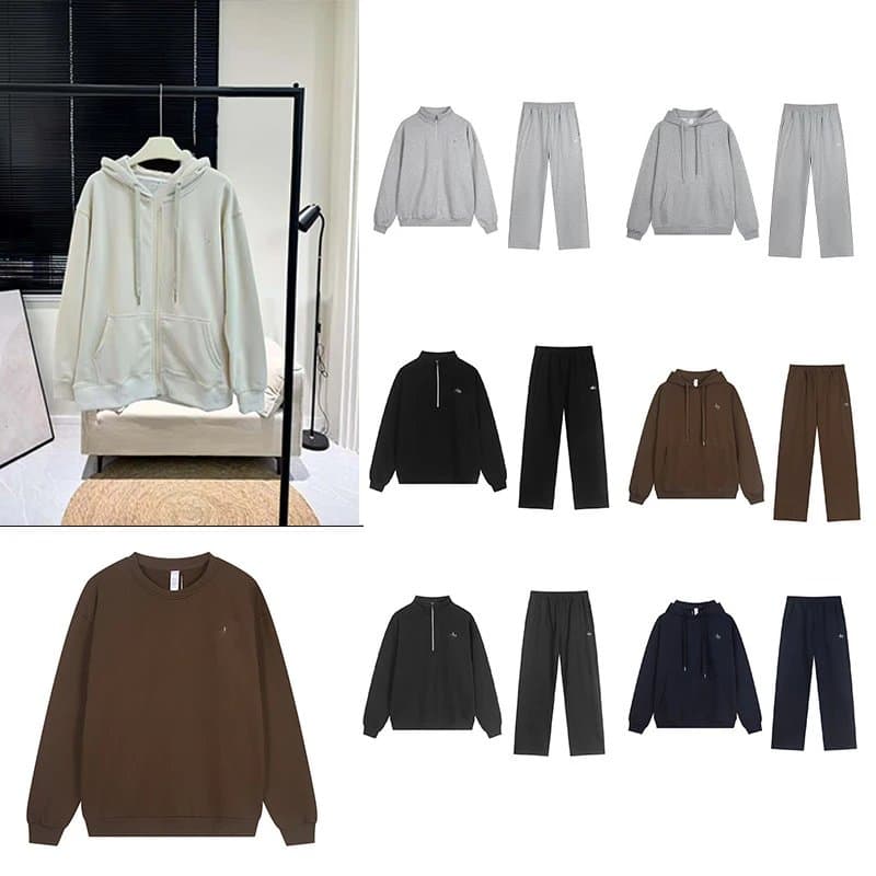 Fear of God Essentials Wide-Leg Trousers Solid Black — 02深灰帽衫套装