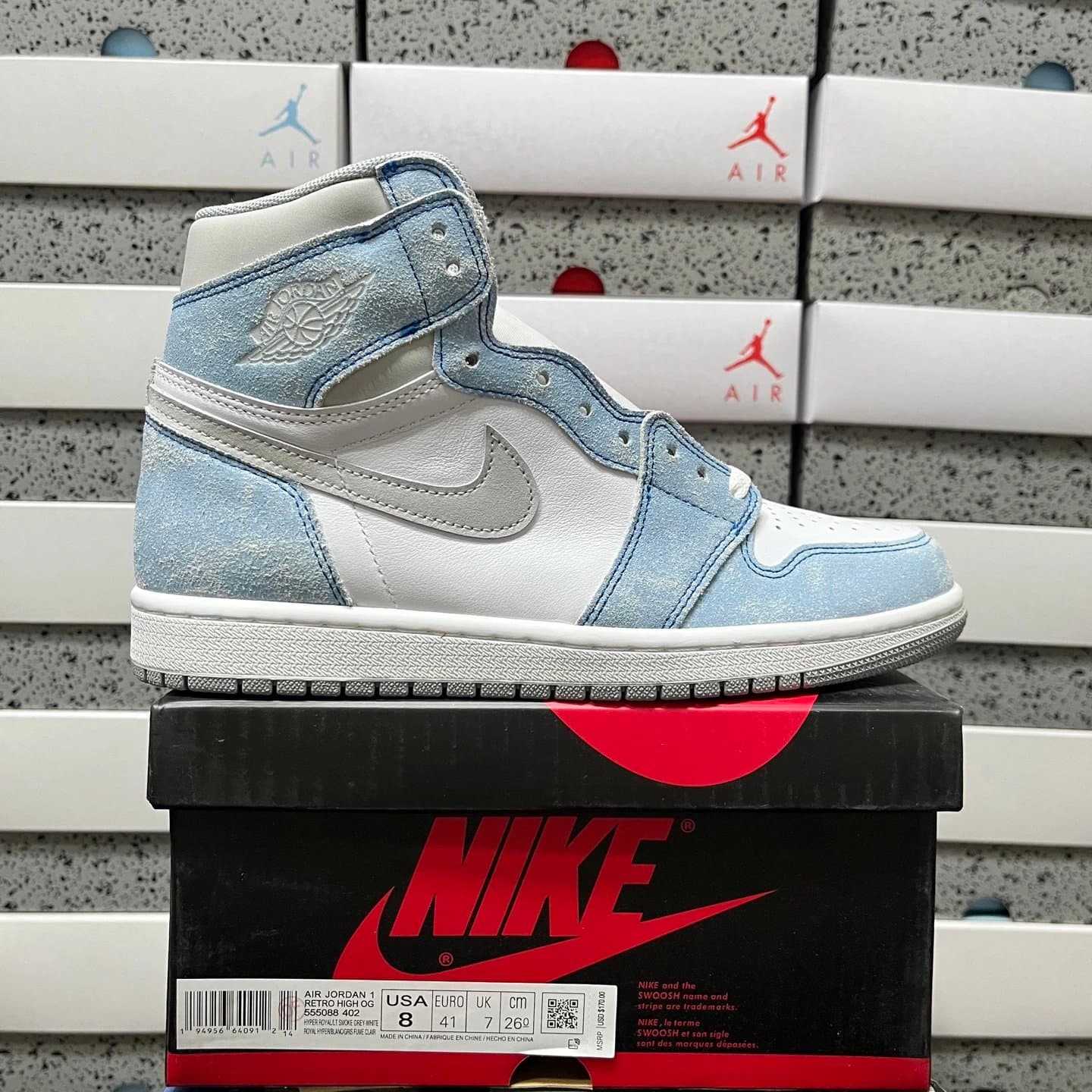 Air Jordan 1 High OG Retro High OG Hyper Royal/Smoke Grey/White