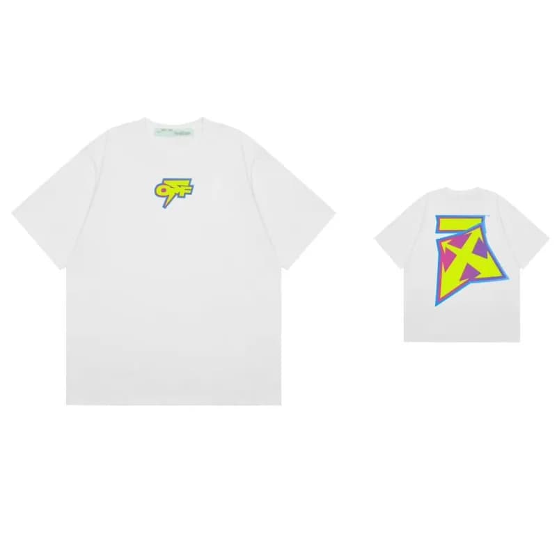 Off-White Graphic T-Shirt Diagonal Arrow Print — 白色F23