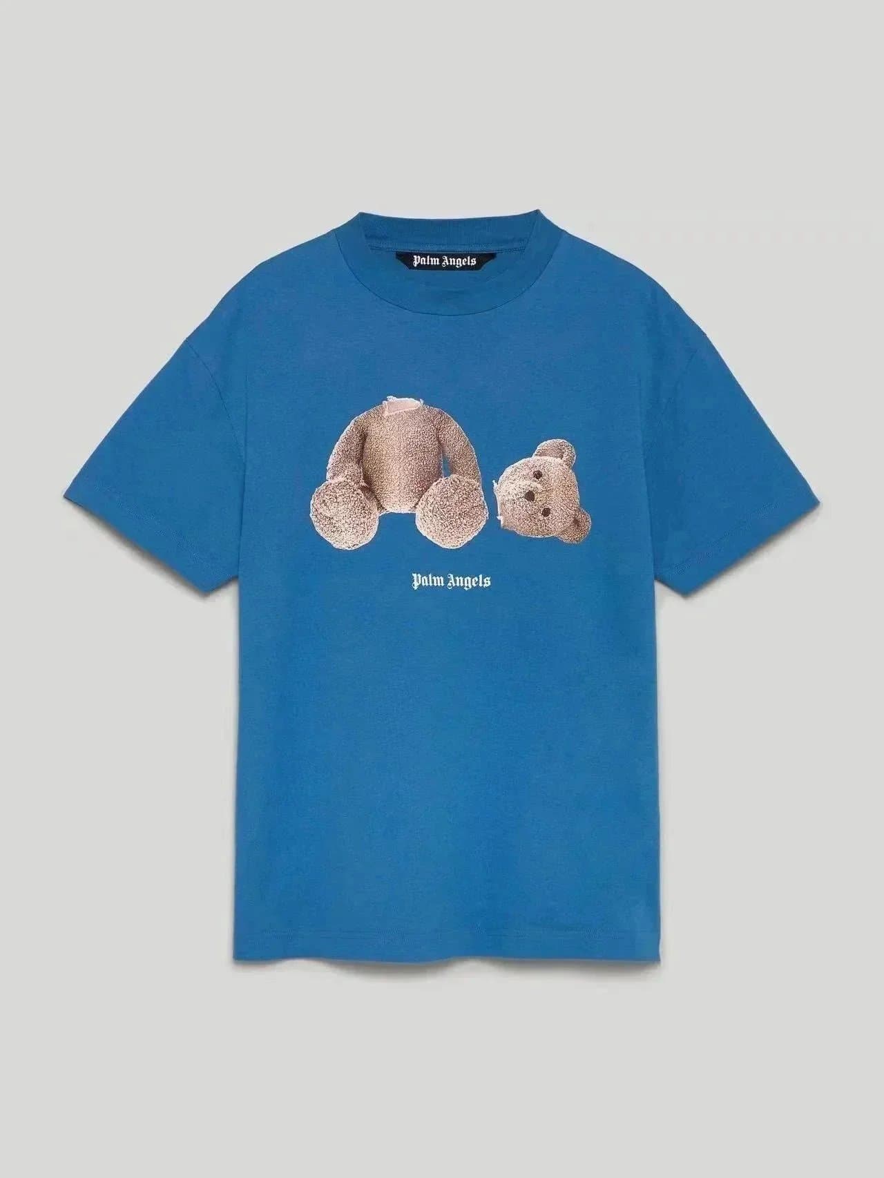 Palm Angels Teddy Bear Graphic Tee Brown Bear Print — 7