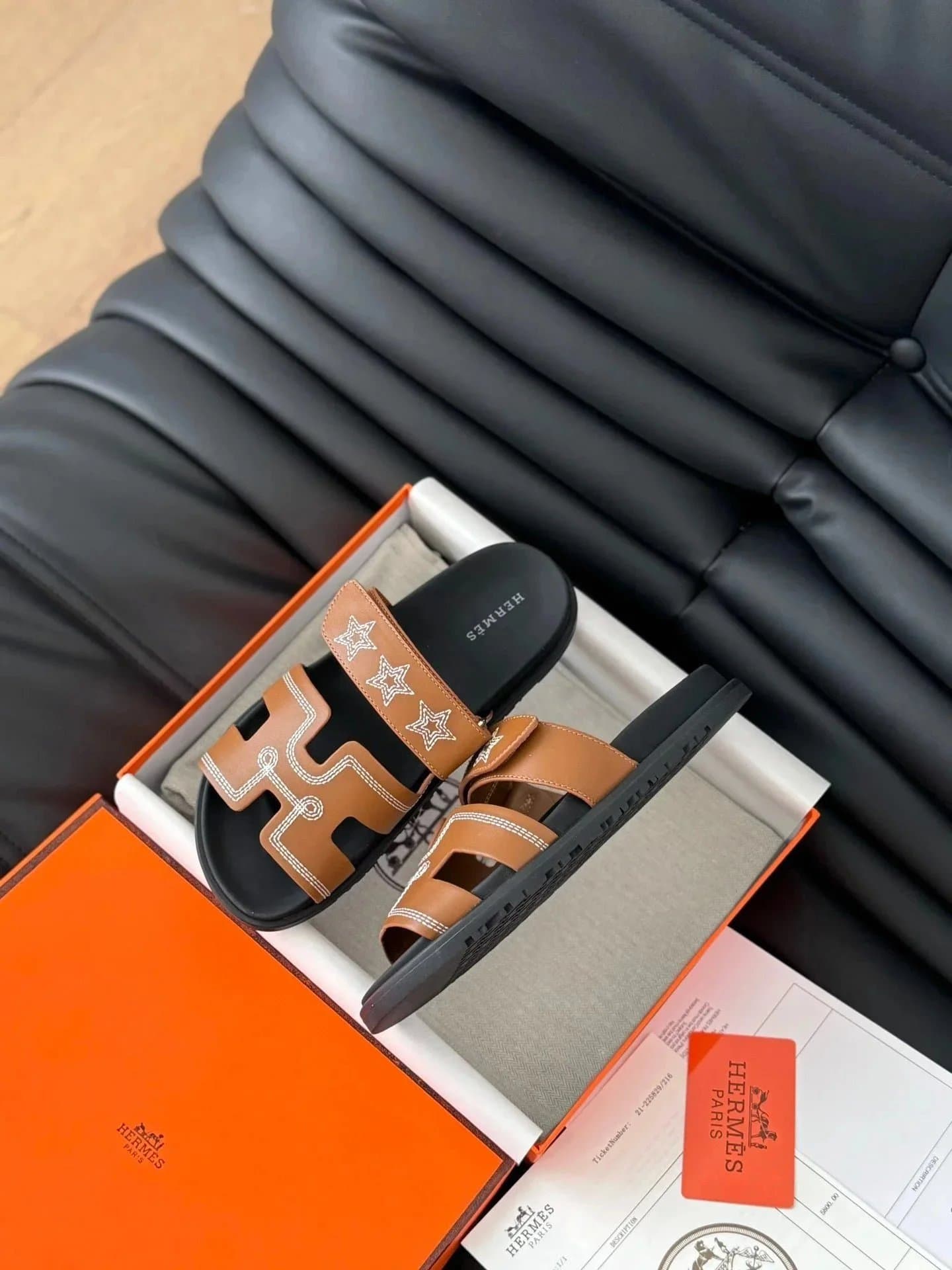 Hermès Oran Sandal H Logo with Stars