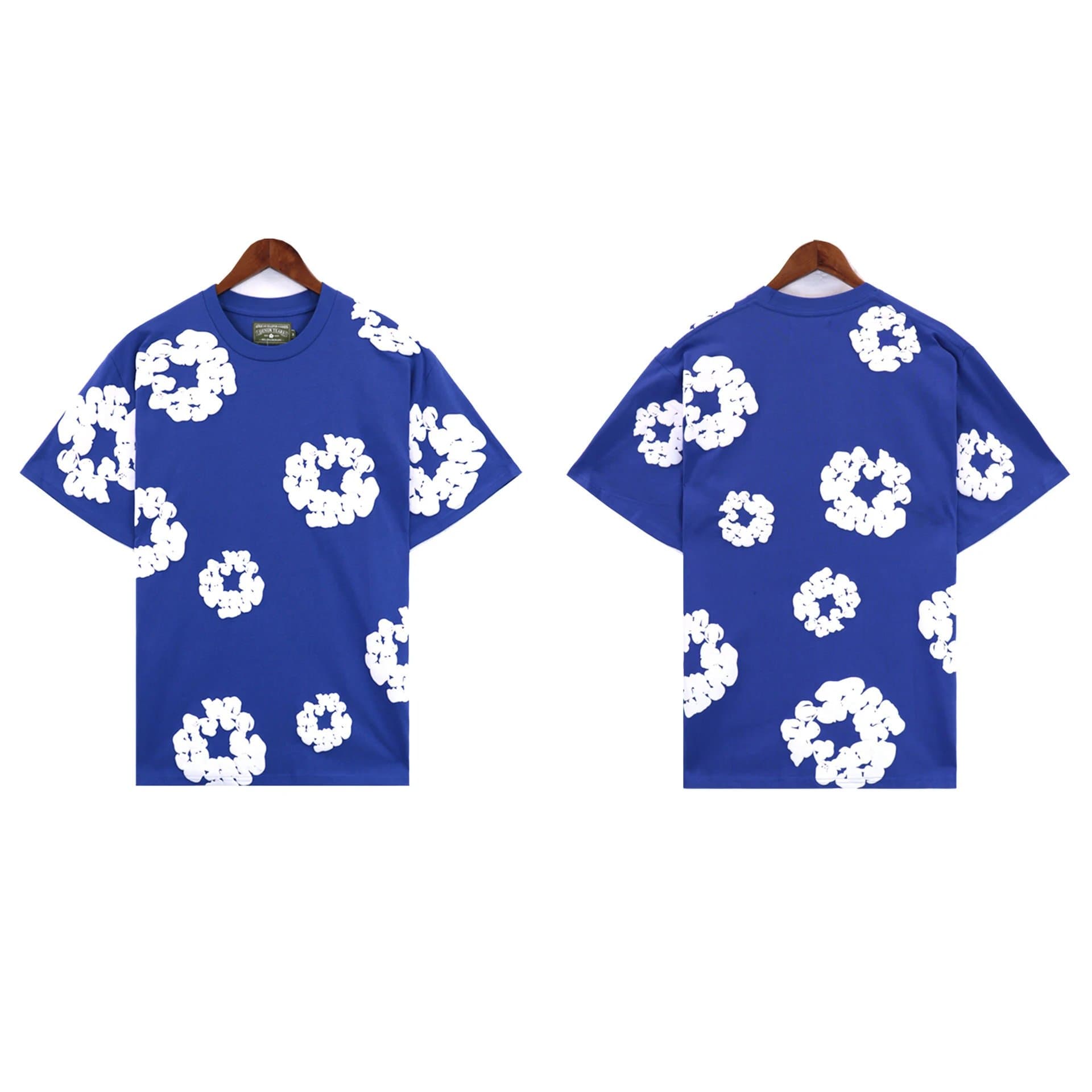 Off-White Shorts Set Cloud Print — TZ01宝蓝色T恤