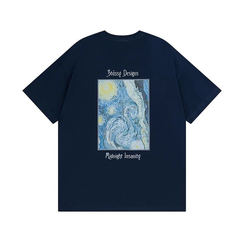 Stüssy Logo Tee Dripping Logo — 873藏青