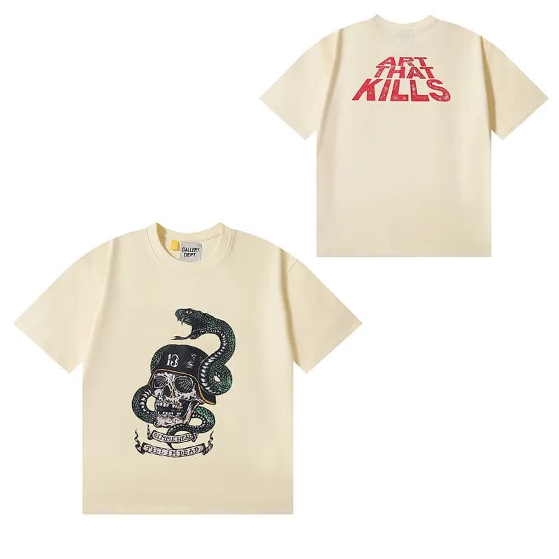 Gallery Dept. Graphic Tee Skull and Snake Print