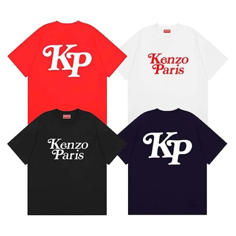 Kenzo Graphic T-Shirt Scribble Flower — K93红色