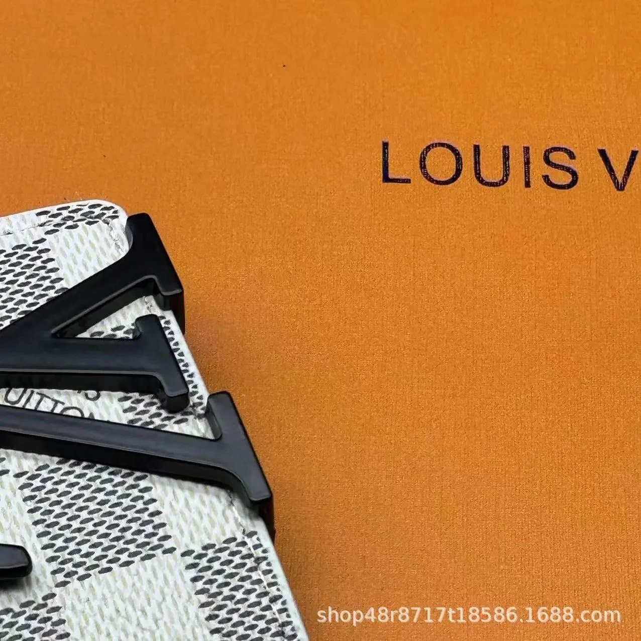 Louis Vuitton LV Belt Monogram Eclipse — 白格 黑扣