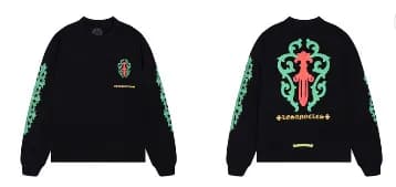 Chrome Hearts Long Sleeve Tee Cross & Dagger Graphic