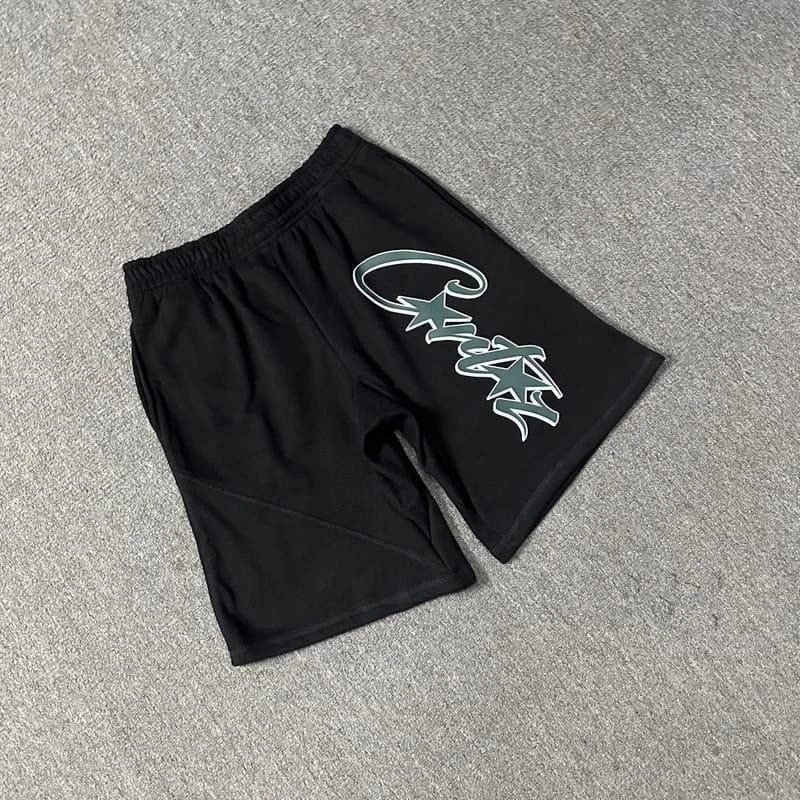 Corteiz Logo Shorts Pink Script — 805黑色