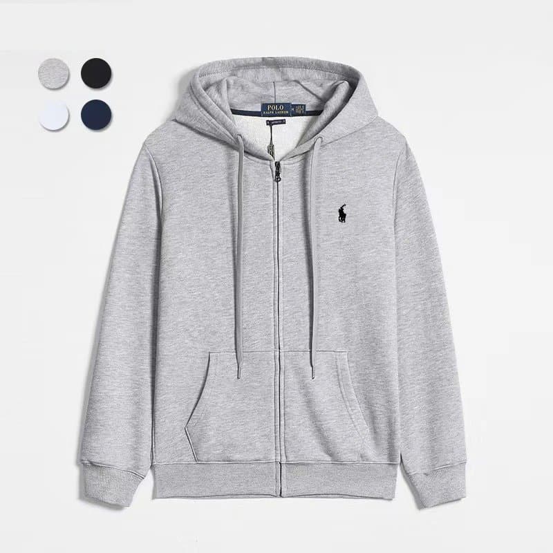 Polo Ralph Lauren Bomber Jacket Classic Fit — 拉链灰色黑标