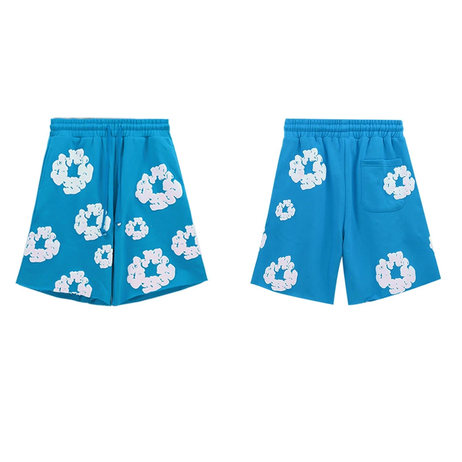 Off-White Shorts Set Cloud Print — TZ01天蓝色短裤