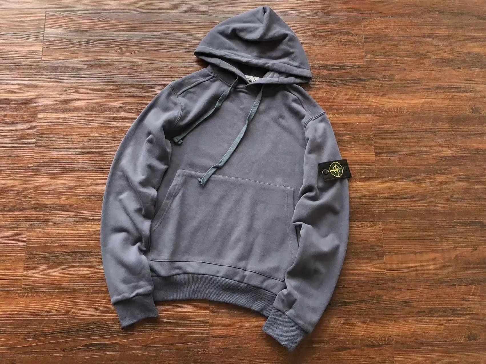 Stone Island Hooded Sweatshirt Solid — 17