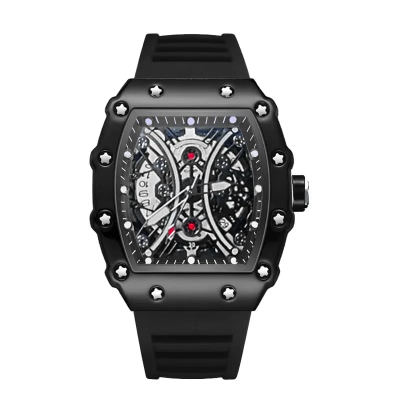 Richard Mille RM 011 Sapphire Dial with Blue Rubber Strap — Black