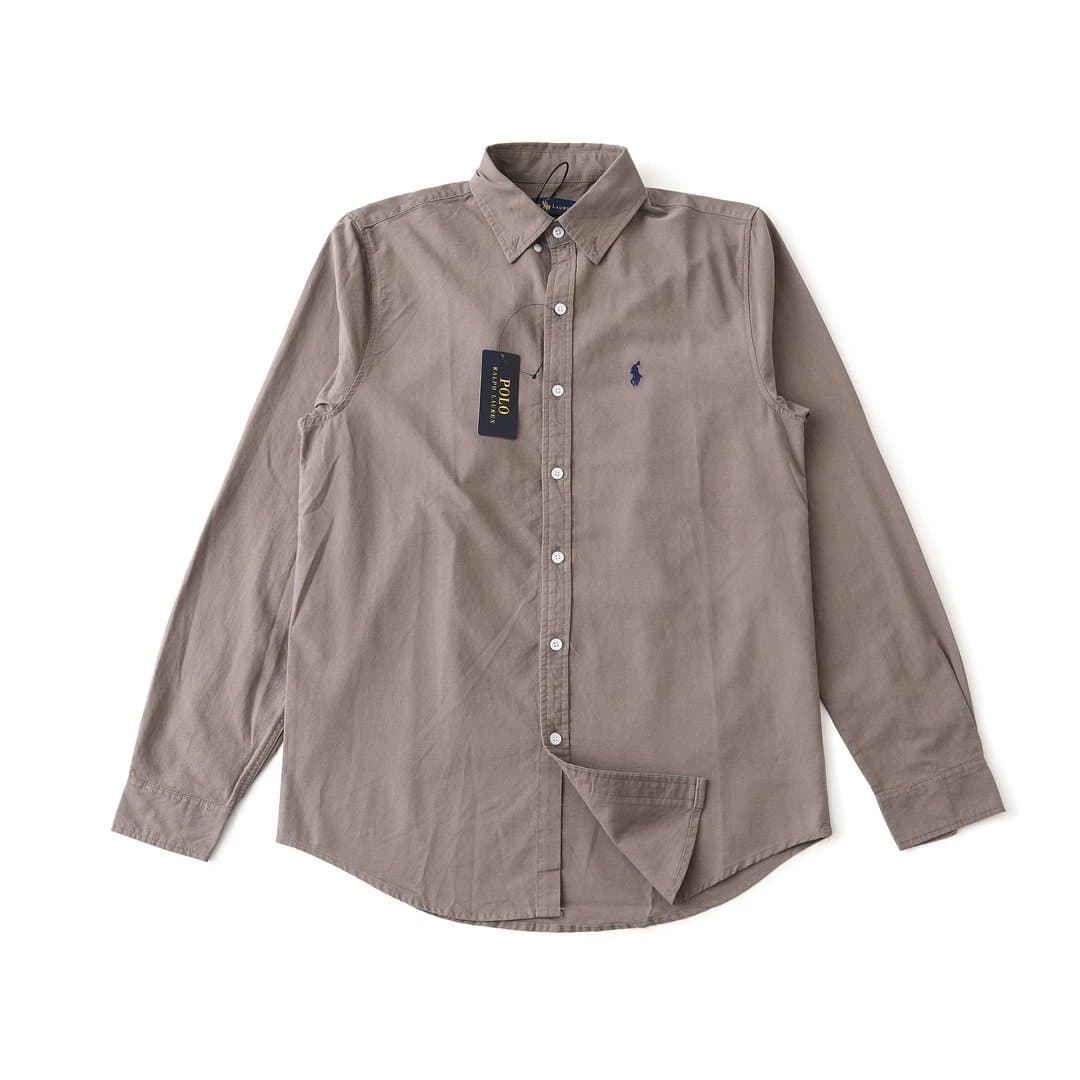 Polo Ralph Lauren Long-Sleeve Polo Shirt Classic Fit — 342892灰色