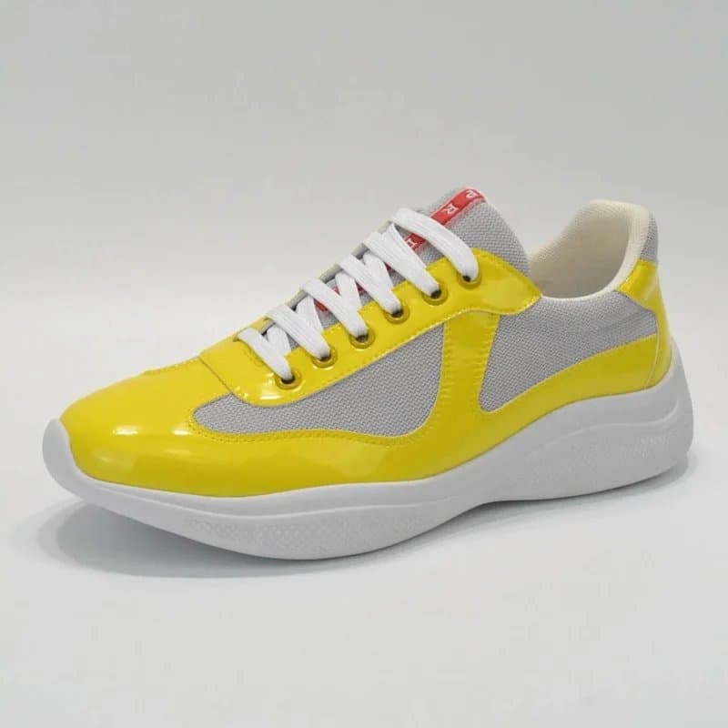 Prada Cleated Sneaker Metallic Silver — 21