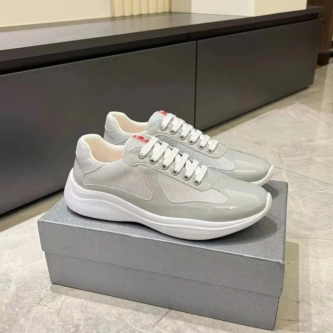 Prada Linea Rossa Sneaker Grey Mesh and Patent