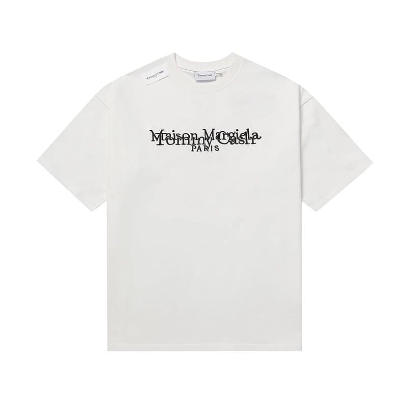 Maison Margiela Numbered Logo Tee Distressed Numeric Print — 34