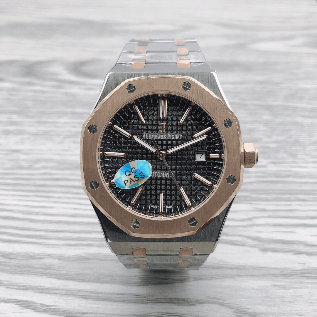 Audemars Piguet Royal Oak Jumbo Extra-Thin — 间玫壳·黑盘钢带