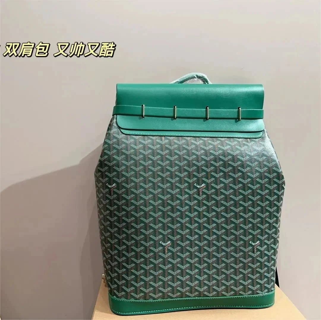 Goyard Saint Louis Backpack Chevron Monogram — BB-08（绿色）