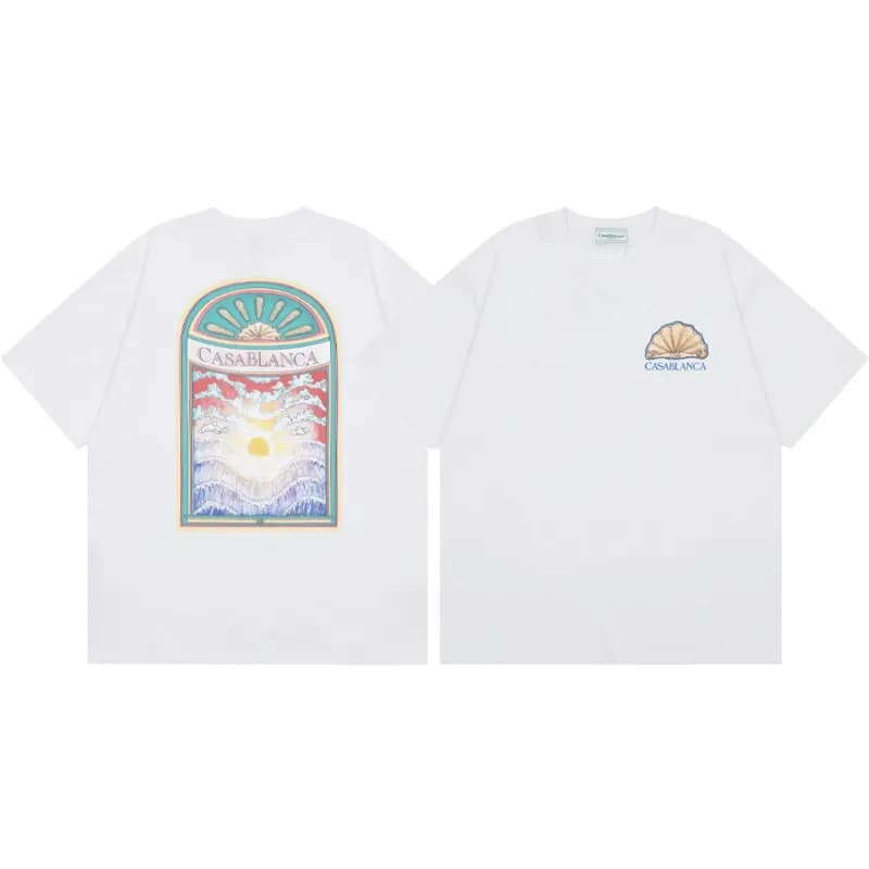 Comme des Garçons Graphic T-Shirt Cosmic Cactus Print — 76白色