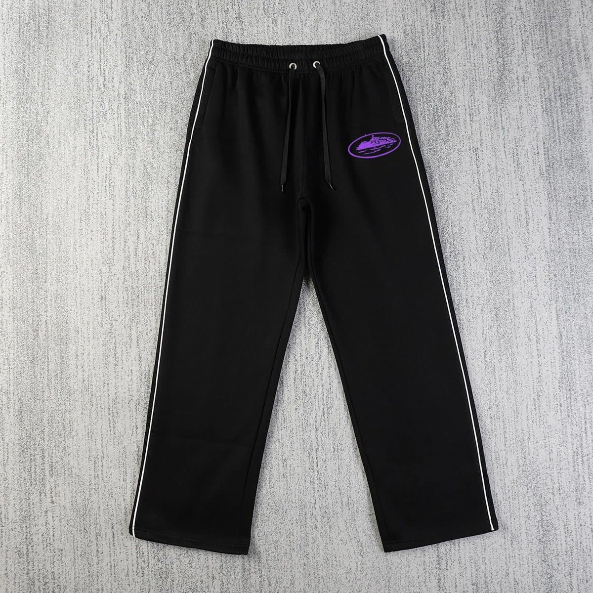 Corteiz Track Pants Purple Logo