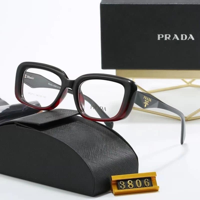 Prada Optical Frame Gradient Red Accents