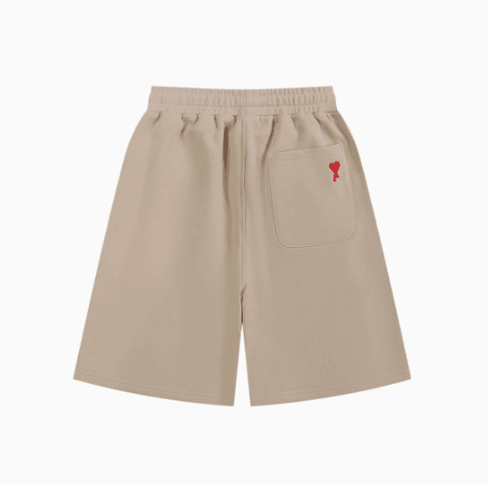 Amiri Logo Patch Shorts Heather Grey — 卡其【A18小爱心后口袋款】