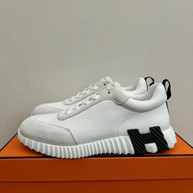 Hermès H-Boot Sneaker White with Black H Logo