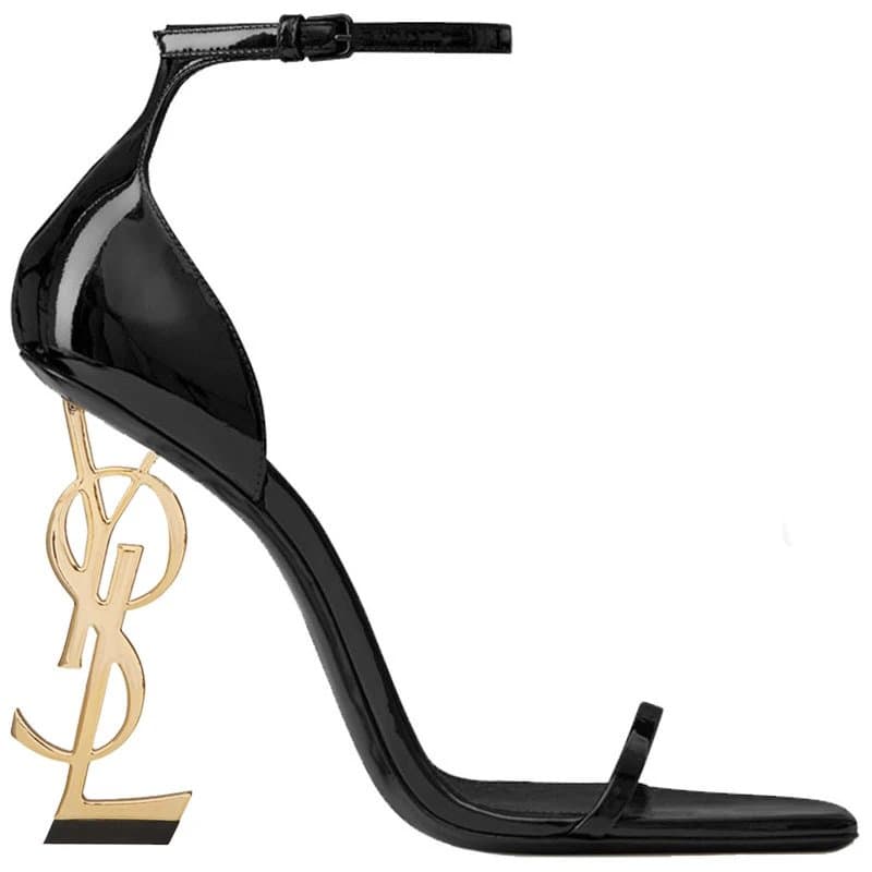 Saint Laurent Tribute Sandal Patent Leather