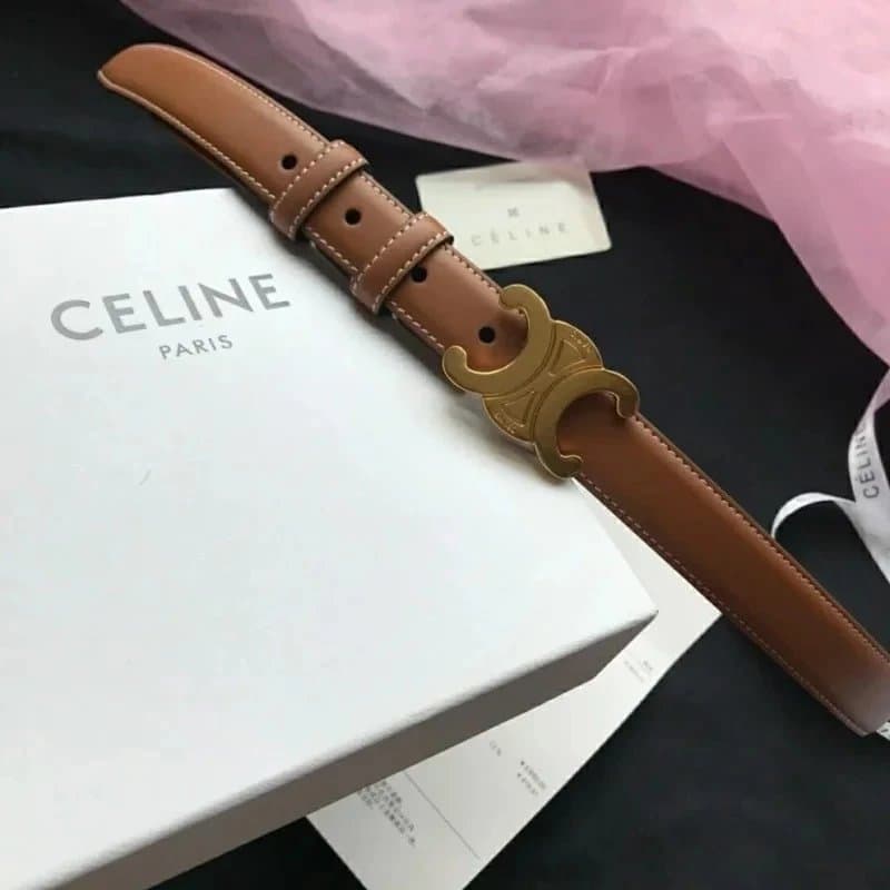 Celine Triomphe Belt Gold Hardware