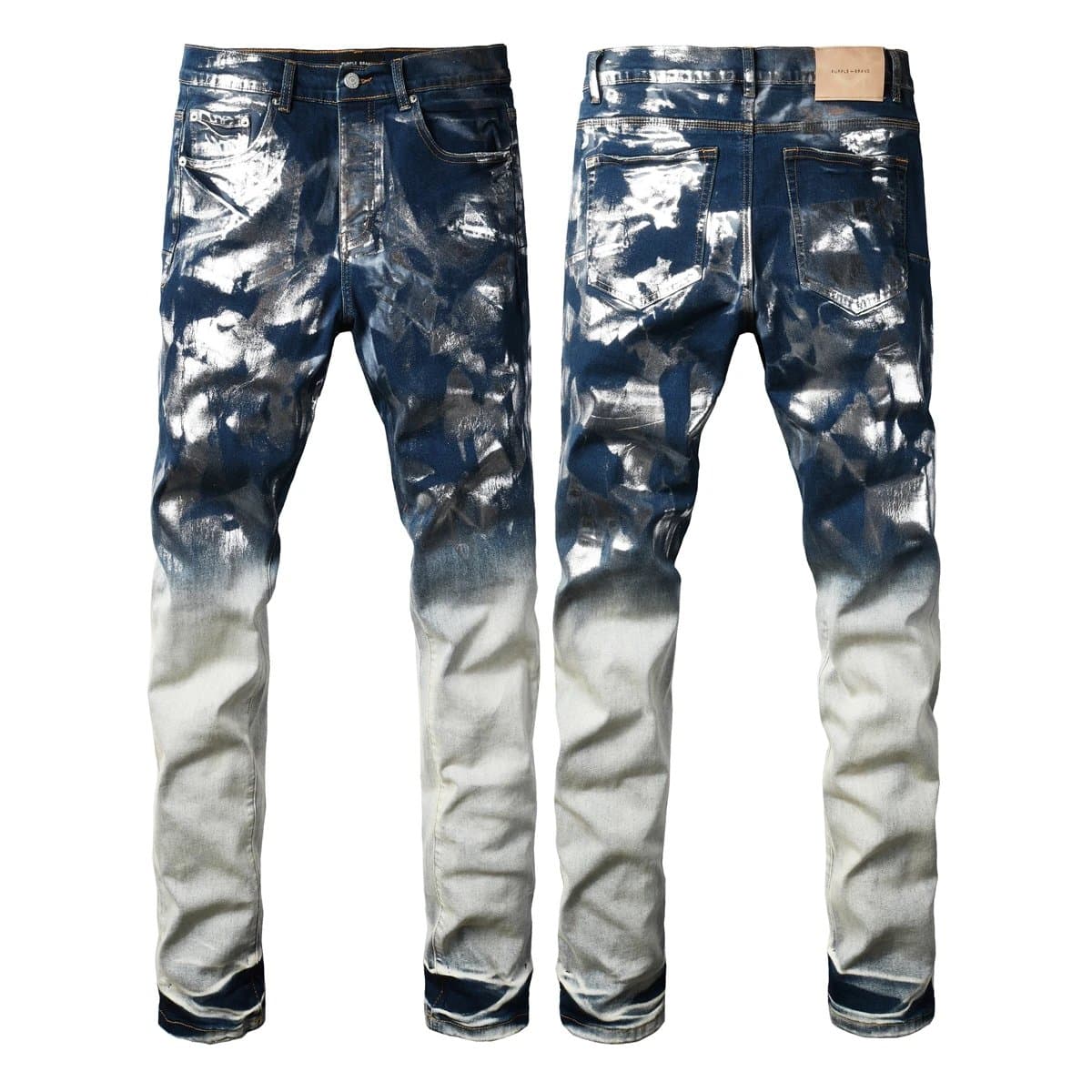 Diesel Slim Fit Jeans Silver Foil Dip-Dye