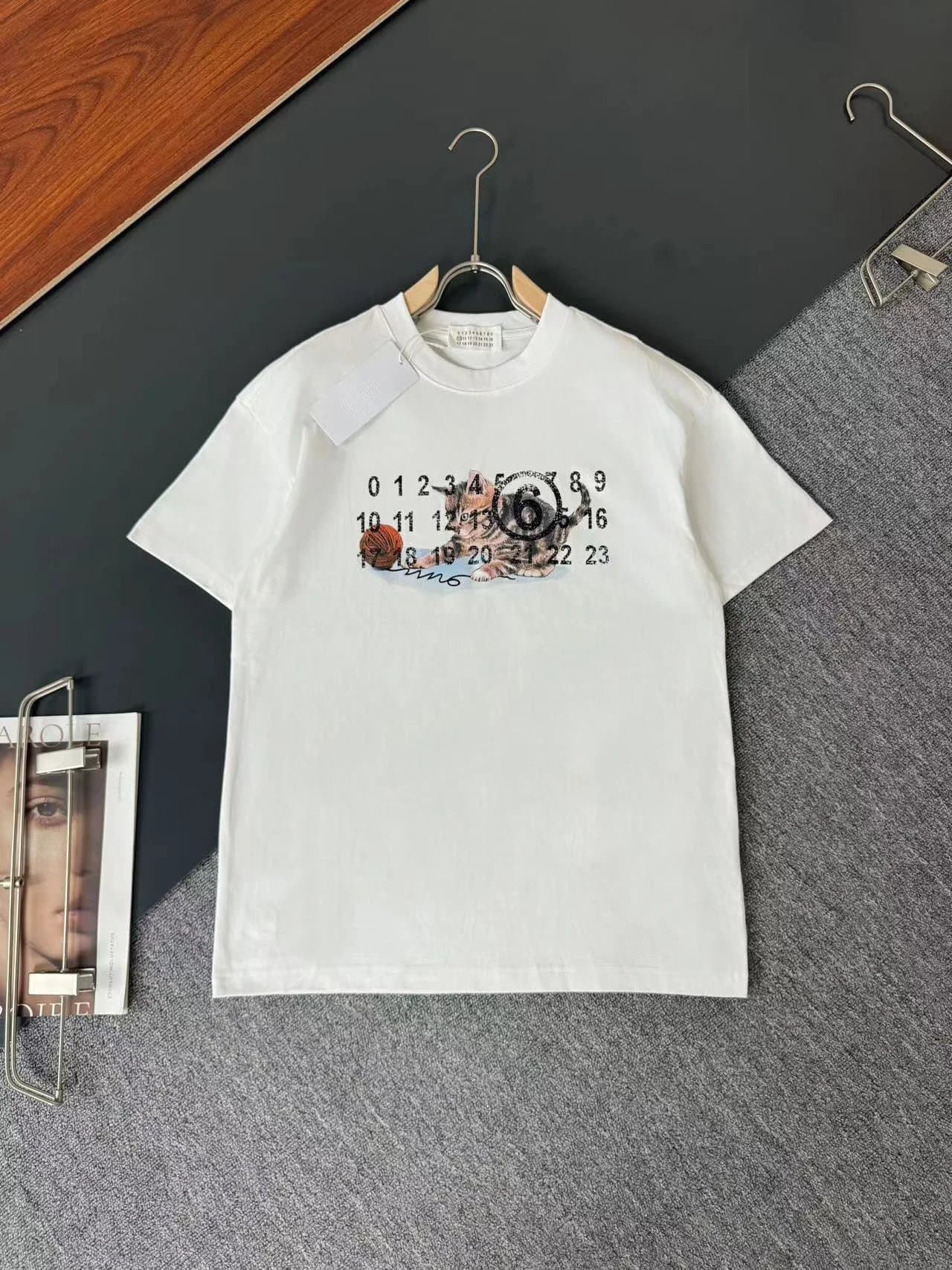 Maison Margiela T-Shirt Kitten Print with Numbers