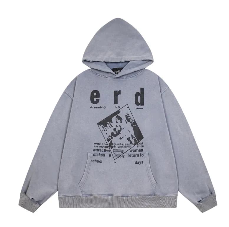 Fear of God Essentials Zip-Up Hoodie Washed Black — Er819 hoodie