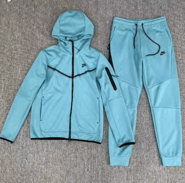 Nike Tech Fleece Hoodie and Joggers Ice Blue